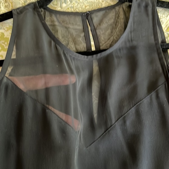 New Madewell sleeveless dress with illusion netting at neck - Picture 5 of 6